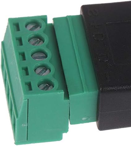 VizGiz 2 Pack USB 2.0 Plug Replacement - 5Pin Solderless Screw On Type USB Terminal Block Connector for LED Strip Lights