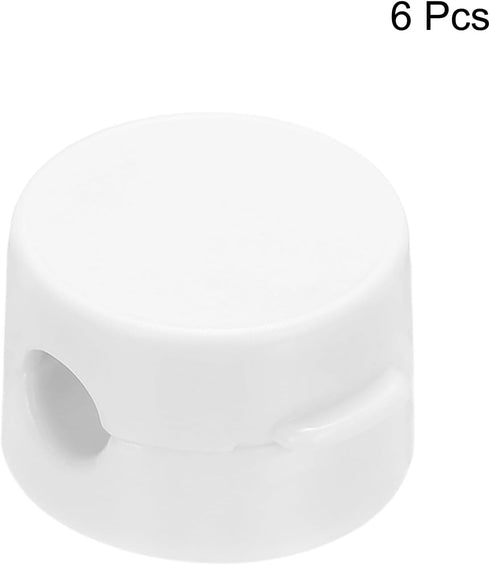 6Pcs 7mm MECCANIXITY Wire Cord Organizer Holder,White Self Adhesive Magnetic Cable Clips for Cable Desk Charging