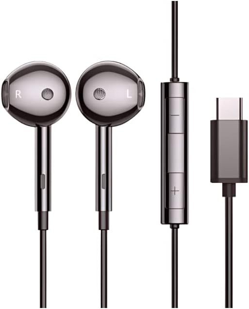 USB Type C Headphone Wired with Mic, Replacement for Fire Max 11, Kindle Scribe, Samsung Galaxy A54 5G