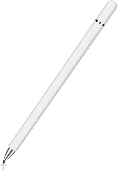 Stylus Pens for Touch Screens with Anti-Scrolling Design, 2 in 1 Disc & Fiber Tip for iPad, Magnetic Adsorption