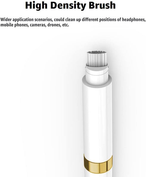 ECP4in1 Airpod Cleaner Kit - Earbud Cleaning Tool with Flocked Sponge, Metal Pen Tip, and High-Density Brush