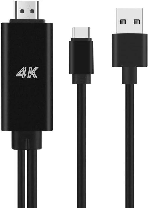 Fonus 4K S22/Plus/Ultra, USB C to HDMI Adapter AV Cable TV Video Hub Compatible with Samsung Galaxy Type-C Charger Port