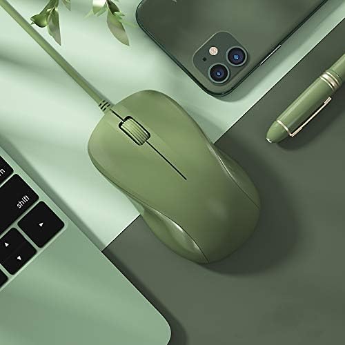 CORN USB Silent Wired Computer Mouse with Easy Click for Office and Home,