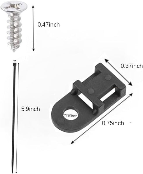 XVTHOAKU Kit-50 50 6" 50 White Cable Zip Tie Mounts Pcs Cable Zip Tie Saddle Type Mounts Base With Pcs Cable Ties