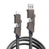 4 in 1 USB C Charging Cable | 100W Fast Charging & Data Sync Multi Charging Cable (100CM/Dark Gray)