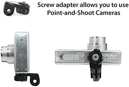 Universal Smartphone Holder w/GoPro Style Mount Attachment, Tripod Adapter & Screw Adapter for Any Phone, Connect to