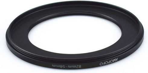 82 to 58mm Metal Step Down Rings Filter Adapter for UV, ND, CPL, Compatible with All 82mm Camera Lenses & 58mm