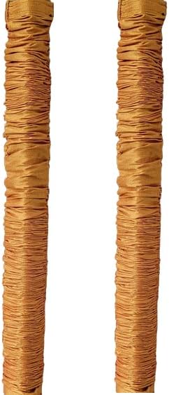 Cord & Chain Cover, 6.5 feet, 2 Pack - Silk-Type Fabric Hook-and-Loop Strip for Lighting, Wires (Persimmon Orange)