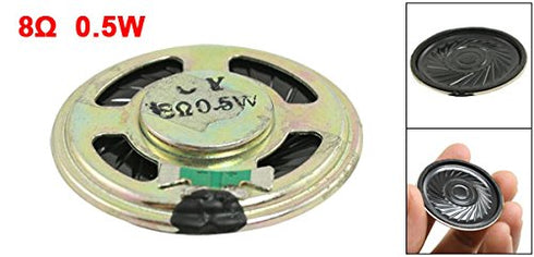 uxcell a12030700ux0838 1.4" Diameter Aluminum Shell Round Slim Internal Magnet Speaker 8 Ohm 0.5W