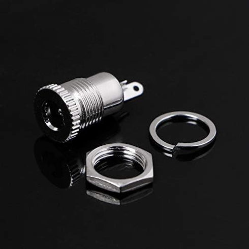 5 Pack 5.5mm x 2.1mm Female Socket Panel Mount Connector, DC-099 Power Supply Jack Terminal Plug Adapter