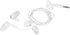 SYH&AQYE Waterproof Short Cord Headphones, 3.5mm Sport Wired Swimming Earbuds, Ergonomic In-Ear Headphones, White