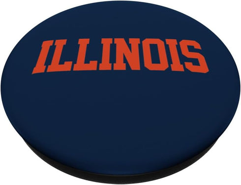 Retro Illinois Tee Vintage Orange Blue Throwback IL PopSockets Standard PopGrip