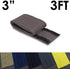 Electriduct 3" SafCord Carpet Cord Cover Strip, Secure and Hide Floor Cables and Wires - 3 Feet - Gray