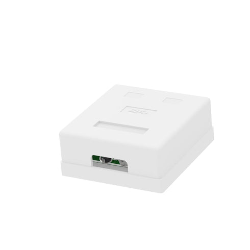VCELINK RJ45 Surface Mount Box Shielded 2-Port, Compatible with UTP Cat6/Cat5e/Cat5 Network Cables, 5-Pack, White