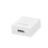 VCELINK RJ45 Surface Mount Box Shielded 2-Port, Compatible with UTP Cat6/Cat5e/Cat5 Network Cables, 5-Pack, White