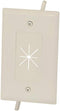 Cable Plate with Flexible Opening, 1-Gang, DATA COMM, Lite Almond, 45-0014-LA