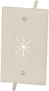 Cable Plate with Flexible Opening, 1-Gang, DATA COMM, Lite Almond, 45-0014-LA