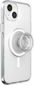 PopSockets iPhone 15 Plus Case with Round Phone Grip, Clear, Compatible with MagSafe, Wireless Charging