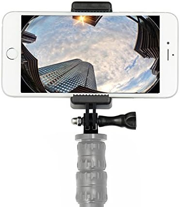 Universal Smartphone Holder w/GoPro Style Mount Attachment, Tripod Adapter & Screw Adapter for Any Phone, Connect to
