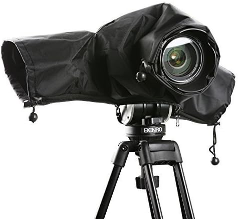 Movo CRC01 Waterproof Nylon Camera Rain Cover with Enclosed Hand Sleeves for Canon, Nikon, Sony, Olympus, Pentax DSLR