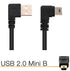 (6Inch, 3-Pack) Herfair Dash Cam Cable Right Angle USB to Mini USB Cable Power Charger Cord for Dashcam, Dashboard