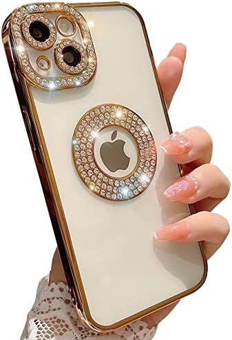 Casechics Luxury Glitter Bling Case for iPhone 11, Rhinestone Bumper Camera Lens Protection, Gold