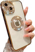Casechics Luxury Glitter Bling Case for iPhone 11, Rhinestone Bumper Camera Lens Protection, Gold