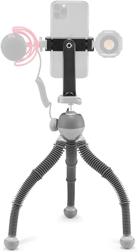 JOBY PodZilla Large Kit, Flexible Tripod with GripTight 360 Phone Mount, Compatible with iPhone, Smartphones, Action