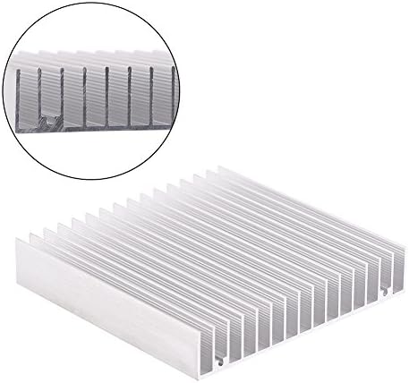 Aluminum Heat Sink 100x100x18mm - 16 Fins for Transistor Semiconductor Devices Cooling