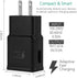 Adaptive Fast Wall Adapter Micro USB Charger for Motorola Moto E5/E5 Plus/E5 Play/E6/E6 Plus/E7 Plus/E6i Cruise Bundled with UrbanX Micro USB Cable Cord 10ft Super Fast Charging Kit - 2 Items - Black