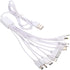 10 in 1 Universal Multifunction Cable, Fit USB Charger Cell Mobile Phone MP4 Zaf White
