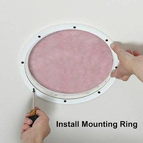 Reliable Hardware Company RH-4002-8-2-A, White Surface Mount 8-3/8" Speaker Covers, Pair