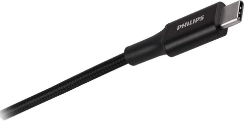 Philips Wall Charger Charging Kit, 2 Port, 12W, USB-A to USB-C, 6ft Braided for iPhone 12/11/Pro/Max/XS/XR/X/8, iPad