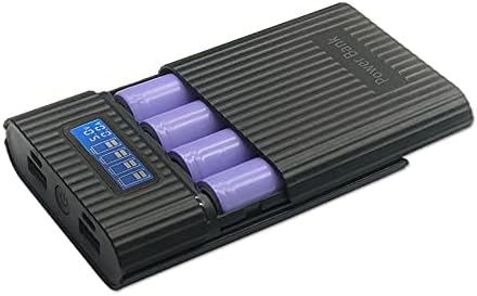 Battery Charger Case, Portable DIY Power Bank Box with LCD Display, 2 USB Output, Smart Charger for 3.7v Li-ion