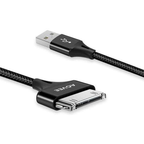 AGVEE 2 Pack 10ft MFI Certified Charging Cable for Old iPhone 4S, Braided Heavy Duty Fast Charger Cord Compatible with