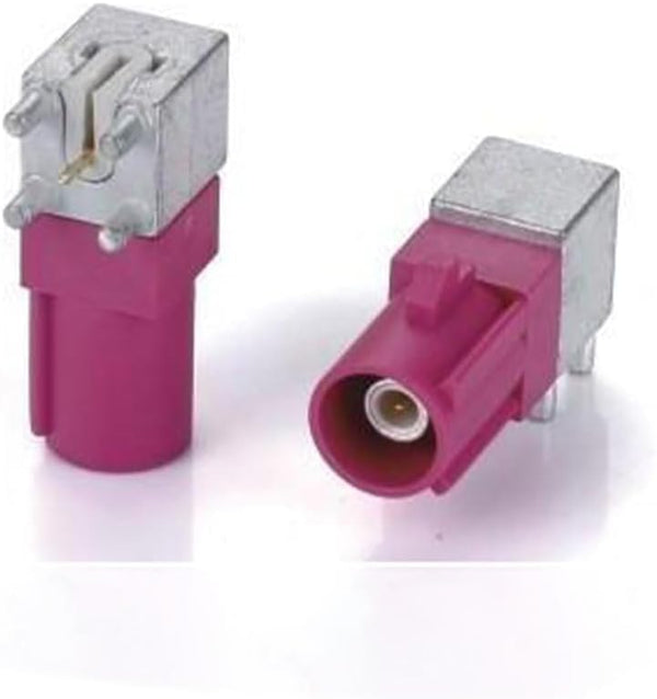RF Coaxial Cable Connector, 2Pcs Fakra Video Connector H Male Right Angle