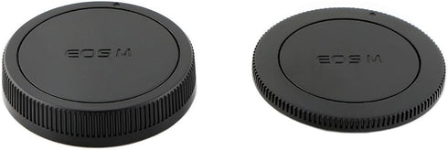 2 Pack Rear Lens Cap & Camera Body Cap Cover Kit for Canon EOS M200 M100 M50 M50 Mark II M10 M5 M6 M6 Mark II