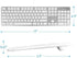 Macally Ultra-Slim USB Wired Keyboard with Number Keypad for Apple Mac Pro, MacBook, iMac, Silver