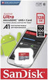 SanDisk Ultra 128GB Micro SD Card for Motorola Cell Phone Works with Moto E 2020, Moto E7, Moto G Power, Edge+ (SDSQUAR-128G-GN6MN) Bundle with (1) Everything But Stromboli MicroSD Memory Card Reader