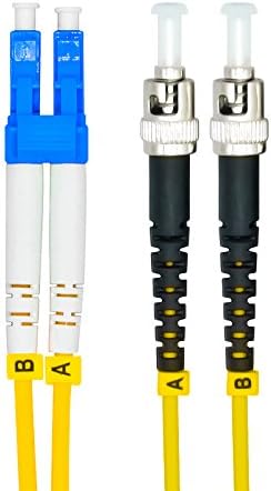 2 Meters 6ft LC to ST Duplex 9/125 Single-Mode Fiber Optic Cable Jumper Optical Patch Cord
