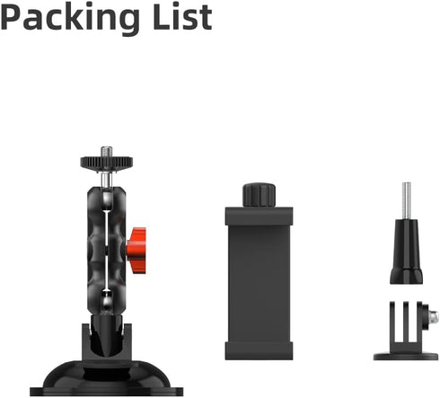 Strong Metal Suction Cup Mount Compatible with Gopro Hero 12/11/10/9/8 Black, DJI Action Cameras