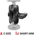 RAM Mounts Double Socket Arm RAM-201U-B Short Arm, Compatible with RAM C Size 1.5" Ball Components
