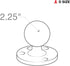 RAM Mounts Large Round Plate with D Size 2.25" Ball, RAM-D-202U