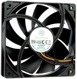 Silverstone Tek 120mm Computer Case Fan, High Airflow, Less Noise, 9-Bladed Design, Clear FN121-P