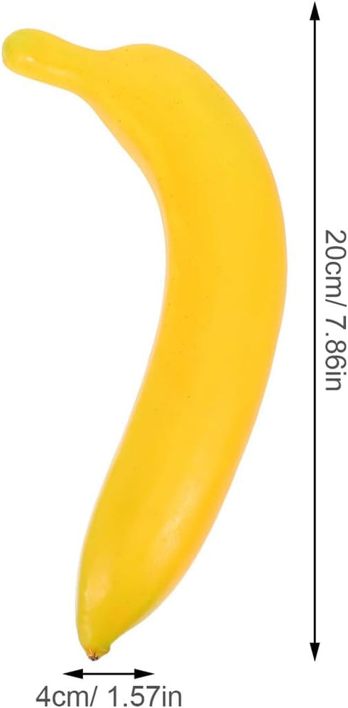 6pcs VICASKY Lifelike Artificial Bananas Weighted Simulation Fruit Kitchen Cabinet Decor Wedding Party Photography