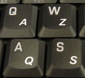 French (Azerty) Stickers for Keyboard Transparent White Letters for Any Pc Computer Laptop Desktop Keyboards by online-welcome