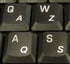 French (Azerty) Stickers for Keyboard Transparent White Letters for Any Pc Computer Laptop Desktop Keyboards by online-welcome