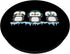 Funny Penguins See Hear Speak No Evil Bird Nerds Penguin PopSockets Standard PopGrip