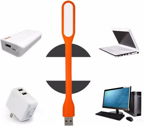Flexible Mini USB LED Lamp Light, Portable Night Light Compatible for Power Bank, Laptop, Notebook, Reading, Computer