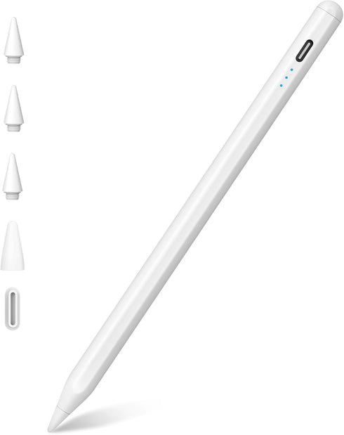 Stylus Pen for iPad (2024-2018), Pencil with Palm Rejection, Compatible with iPad Air 11"/13"(M2)/5/4/3, Pro 11"/13",
